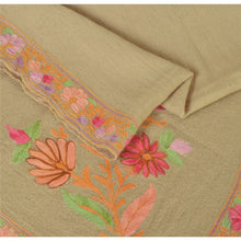 Load image into Gallery viewer, Hand Embroidered Kashmiri Woolen Shawl Grey Stole Floral
