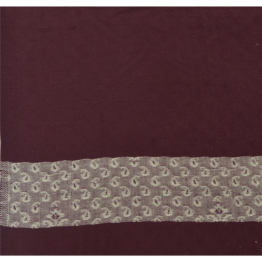 Sanskriti Vintage Indian Woven Woolen Indian Shawl Scarf Stole Purple