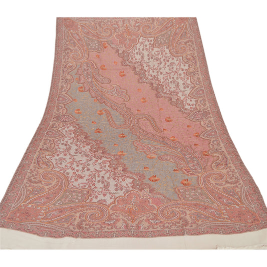 Санскритский новый шарф вышитый полишерстяной индийский платок белый тканый рабочий палантин