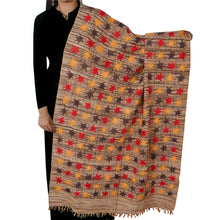 Load image into Gallery viewer, Brown Woolen Shawl Handloom Woven Soft Stole Hijab Scarf
