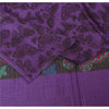 Sanskriti Vintage New Purple Shawl Viscose Butterfly Palla Woven Long Stole Warm Scarf