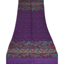Load image into Gallery viewer, Sanskriti New Purple Shawl Viscose Butterfly Palla Woven Long Stole Warm Scarf
