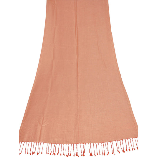 Sanskriti nyt ferskenfarvet viskose vendbart sjal vævet langt stola blødt tørklæde