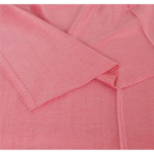 Sanskriti Nyt Pink Viskose Vendbart Sjal Vævet Arbejde Langt Stola Blødt Tørklæde