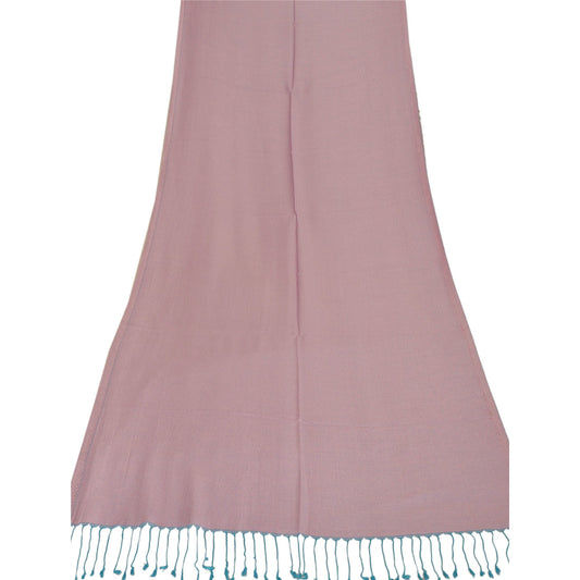 Sanskriti Nyt Pink Viskose Vendbart Sjal Vævet Arbejde Langt Stola Blødt Tørklæde