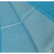 Load image into Gallery viewer, Sanskriti New Blue Shawl Viscose Reversible Woven Work Long Stole Soft Scarf
