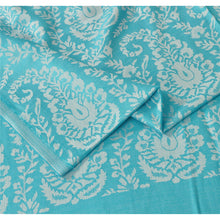 Load image into Gallery viewer, Sanskriti New Blue Viscose Heavy Self Shawl Woven Work Long Stole Soft Scarf
