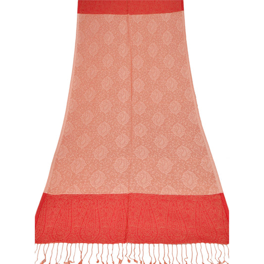Санскрити Новая персиковая шаль шелковый жаккард тканый длинный палантин мягкий шарф цветочный