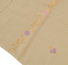 Load image into Gallery viewer, Multi Ari Zama Vintage Hand Embroidered Kashmiri Shawl Scarf Woolen Stole Cream
