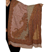Load image into Gallery viewer, Multi Hand Embroidered Woolen Shawl Ari Work Woven Stole Scarf
