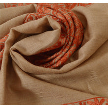 Load image into Gallery viewer, Cream Hand Embroidered Woolen Shawl Ari Work Stole Scarf
