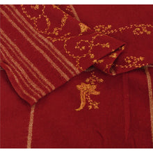 Load image into Gallery viewer, Sanskriti Vintage Red Woolen Shawl Hand Embroidered Suzani Work Stole Warm Scarf
