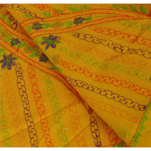 Load image into Gallery viewer, Sanskriti Vintage Mustard Woolen Shawl Hand Embroidered Ari Work Stole Scarf
