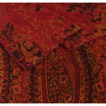 Load image into Gallery viewer, Sanskriti Vintage Red Woolen Shawl Woven Work Long Stole Soft Warm Scarf Paisley

