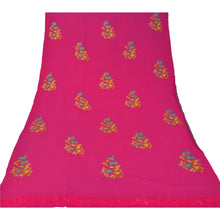 Load image into Gallery viewer, Sanskriti Vintage Pink Woolen Shawl Hand Embroidered Long Stole Soft Warm Scarf
