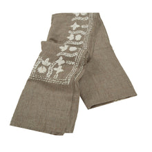 Load image into Gallery viewer, Sanskriti Vintage Grey Woolen Shawl Hand Embroidered Phulkari Long Stole Scarf
