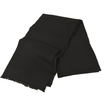 Load image into Gallery viewer, Sanskriti Vintage Plain Black Woolen Shawl Long Stole Soft Scarves Wrap Scarf

