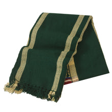 Load image into Gallery viewer, Sanskriti Vintage Green Woolen Shawl Hand Embroidered Woven Long Stole Scarf
