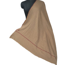 Load image into Gallery viewer, Sanskriti Vintage Brown Woolen Shawl Hand Embroidered Suzani Work Stole Scarf
