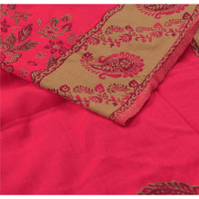 Load image into Gallery viewer, Sanskriti Vintage Peach Woollen Shawl Woven Work Long Soft Stole Wrap Scarf

