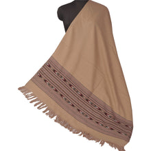 Load image into Gallery viewer, Sanskriti Vintage Peach Woollen Shawl Woven Work Long Soft Stole Paisley Scarf
