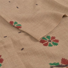 Load image into Gallery viewer, Sanskriti Vintage Brown Woollen Shawl Hand Embroidered Throw Long Stole Scarf
