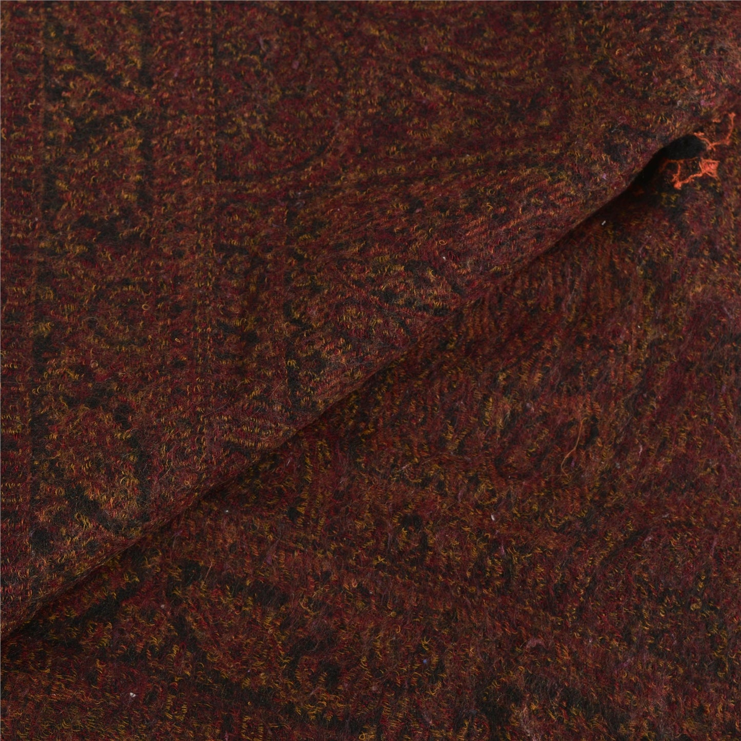 Sanskriti Vintage Long Shawl Black Handmade Woolen Suzani Work Woven Throw Stole