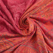 Load image into Gallery viewer, Sanskriti Vintage Pink Woolen Shawl Handmade Woven Ari Work Stole Throw Scarf
