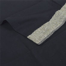 Load image into Gallery viewer, Sanskriti Vintage Long Shawl Off Black Handmade Ari Work Woolen Throw Stole
