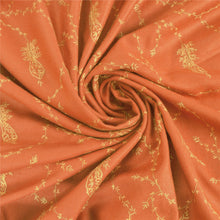 Load image into Gallery viewer, Sanskriti Vintage Long Orange Shawl Hand Embroidered Woolen Suzani Throw Stole
