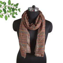 Load image into Gallery viewer, Sanskriti New Pure Fine Wool Shawl Woven Work Long Stole Wrap Soft Scarf 80x30

