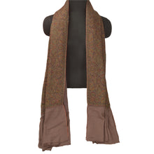 Load image into Gallery viewer, Sanskriti Vintage Brown 100% Pure Woolen Shawl Long Woven Scarf Throw Stole
