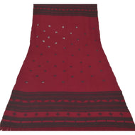 Sanskriti Vintage Black 100% Pure Woolen Woven Kutch Shawl Long Throw Stole