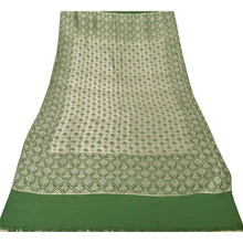 Load image into Gallery viewer, Sanskriti Green Woolen Hand Woven Reversible Shawl Long Stole Throw Scarf
