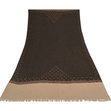Load image into Gallery viewer, Sanskriti Vintage Black 100% Pure Woolen Shawl Handmade Suzani Long Throw Stole
