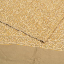 Load image into Gallery viewer, Sanskriti Vintage Cream Woolen Shawl Woven Jamawar Long Throw Scart/Stole
