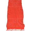 Sanskriti Vintage Long Red Pure Woolen Shawl Handmade Ari Work Scarf Stole