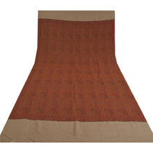 Load image into Gallery viewer, Sanskriti Vintage Long Brown Pure Woolen Shawl Woven Scarf Throw Soft Stole
