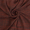 Sanskriti Vintage Long Pure Woolen Dark Red Shawl Woven Scarf Throw Soft Stole