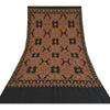 Sanskriti Vintage Long Black Pure Woolen Shawl Woven Scarf Throw Soft Stole