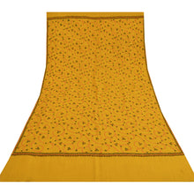 Load image into Gallery viewer, Sanskriti Vintage Long Pure Woolen Yellow Shawl Handmade Suzani Scarf Stole
