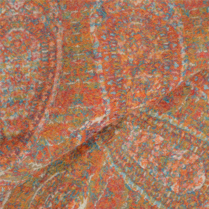 Sanskriti Vintage Long Blend Silk Brown Shawl Embroidered Suzani Woven Stole
