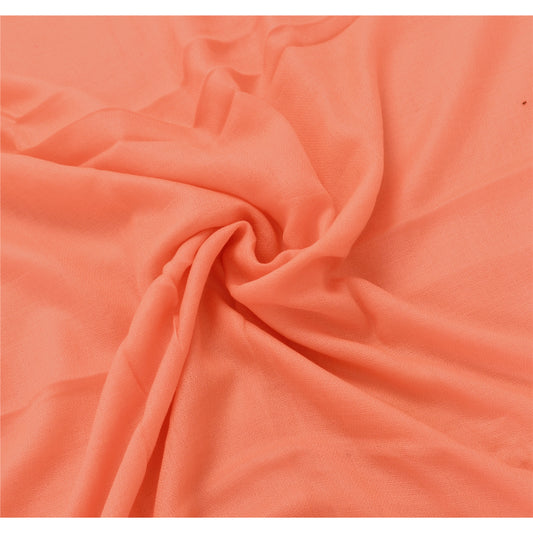 SANSKRITI NYT REN PASHMINA SJAL TØRKLÆDE STOLE ENSTRÅDIG PASTEL VARM INDISK FERSKEN