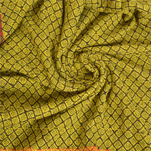 Load image into Gallery viewer, Sanskriti Vintage Long Woollen Yellow Shawl Woven Scarf Throw Soft Stole
