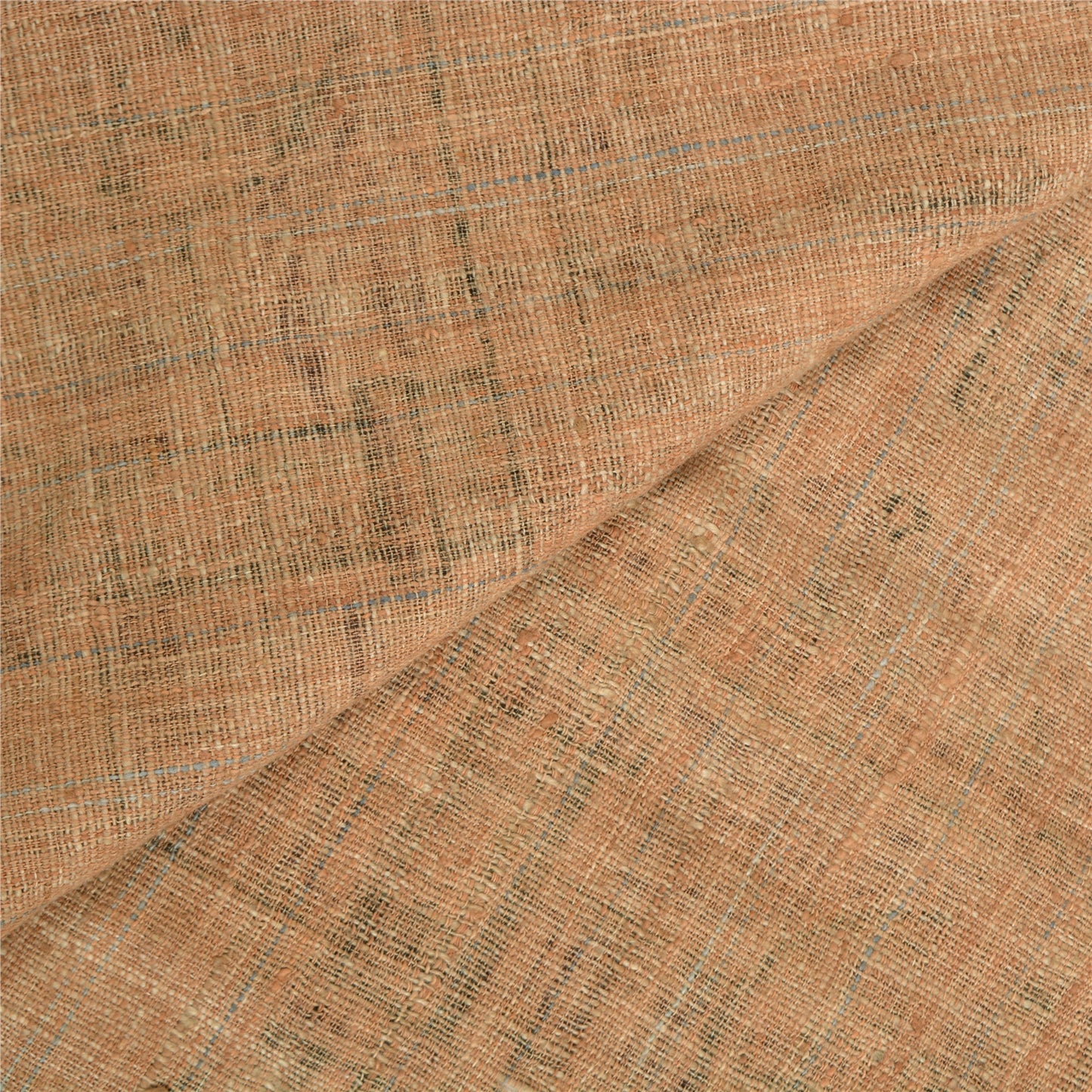 Sanskriti Vintage Long Pure Cotton Brown Shawl Block Printed Scarf Throw Stole