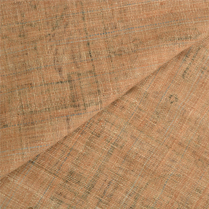 Sanskriti Vintage Long Pure Cotton Brown Shawl Block Printed Scarf Throw Stole