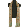 Sanskriti Vintage Long Pure Woollen Ivory Shawl Hand-Woven Scarf Throw Stole