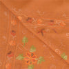Sanskriti Vintage Long Saffron Pure Woolen Shawl Handmade Ari Work Scarf Stole