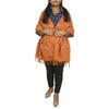 Sanskriti Vintage Long Saffron Pure Woolen Shawl Handmade Ari Work Scarf Stole