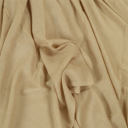 Sanskriti Vintage Long Ivory/Red Woolen Shawl Pure Woven Scarf Throw Soft Stole